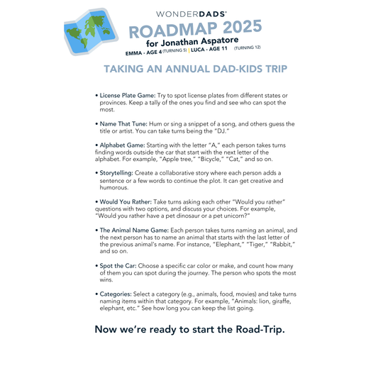 Personalized Dad-Kids Trip