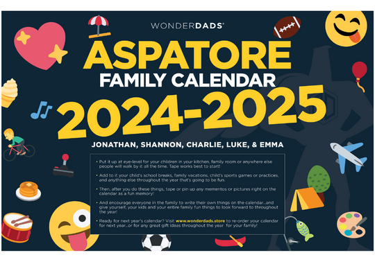 Family Calendar for 2024-2025 School Year