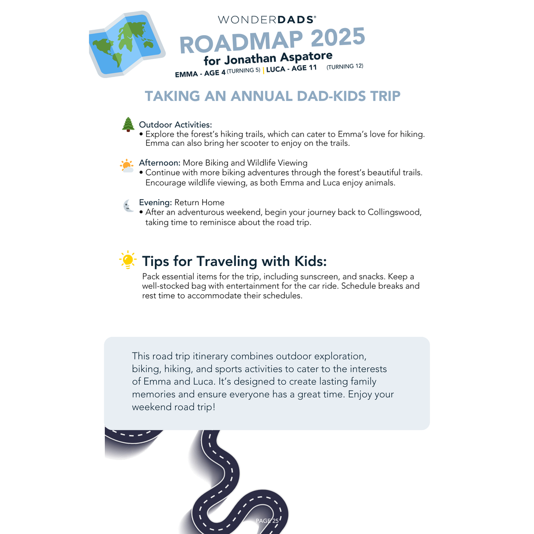 Personalized Dad-Kids Trip