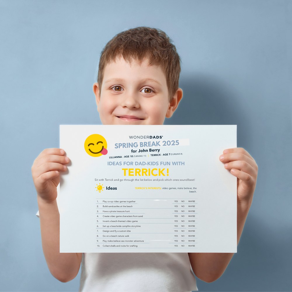 Spring Break Dad-Kids Activities Folder